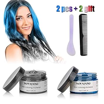 Buy Mofajang Temporary Hair Color Wax 4 23 Oz Silver Gray Blue