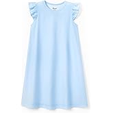 PATPAT Girls Nightgown Soft Summer Sleepwear Cute Pajamas Dress Ruffle Sleeves Night Dresses for Kids