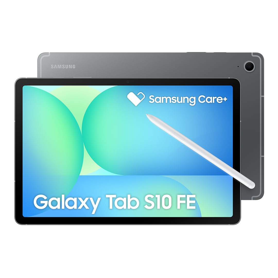 Tablet Samsung Galaxy Tab S10 FE, Cinza, 128GB, 8GB RAM, Tela Imersiva de 10.9" 90Hz, Camera Traseira de 13MP, Câmera Frontal