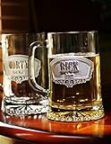 Groomsmen Beer Mugs, Best Man Gifts - Set of 2
