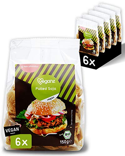 Veganz-BIO-Pulled-Soja-wuerzig-zart-und-vegan-mit-Protein-als-Fleischersatz-zum-Kochen-vegetarisches-BBQ-Burger-oder-Sandwich-6x-150-GR Veganz-BIO-Pulled-Soja-wuerzig-zart-und-vegan-mit-Protein-als-Fleischersatz-zum-Kochen-vegetarisches-BBQ-Burger-oder-Sandwich-6x-150-GR