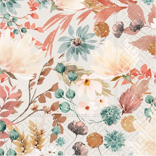 Design Design Boho Autumn Floral Napkin