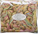 Merino Bamboo Fiber Blend. Super Soft Combed Top Roving for Hand Spinning, Needle Felting, Wet Felting, soap Making and Dryer Balls. Lily Pond