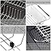 SANNO Dish Drying Rack, Expandable Dish Drainer Over Sink in Sink On Counter with Utensil Silverware Storage Holder, Rustproof Stainless Steel