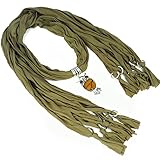 Huan Xun Women Resin Owl Pendant Jewelry Necklace Scarf