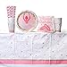 Twinkle Toes Birthday Party Supplies Pack for 16 Guests | Straws, Dinner Plates, Luncheon Napkins, Cups, and Table Cover | Celebrate Your Ballerina’s Birthday With These Ballet Slipper Party Supplies