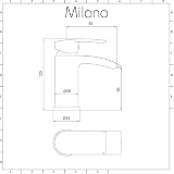 Milano Razor Mono Bathroom Basin Mixer Tap Chrome Solid Brass Single Lever view 5
