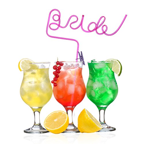 Bride Straw Bachelorette Party Supplies - (2018 New Design) Super Sipping Drinking Straws for Bride,Best Bridal Shower Gift for Girls Night Out,Bachelorette Party Decoration (bride 1pcs)