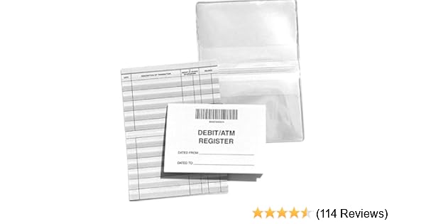 Amazon Com Debit Registers Atm Mini Checkbook Registers With