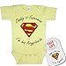 Igloo Daddy Is Superman & I'm His Kriptonite Cute Baby Bodysuit Onesie & Matching Bib