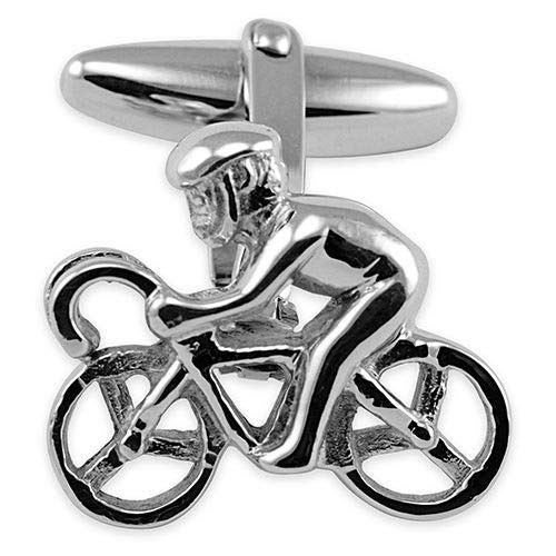 Douglas Pell NEW Sterling Silver Cycling/Cyclist Cufflinks Boxed