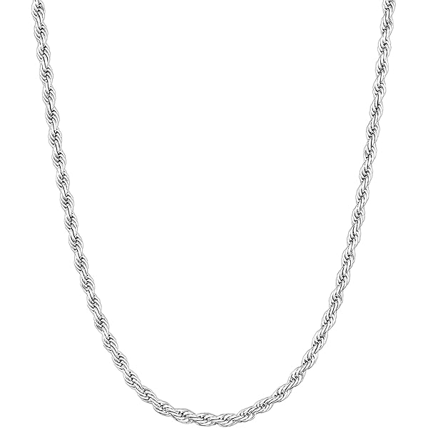 KnBoB Men 925 Sterling Silver Chain, Cool Rock Necklaces for Men