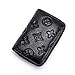 Auner Women RFID Blocking Credit Card Holder Leather Cute Small Zipper Wallet - Black