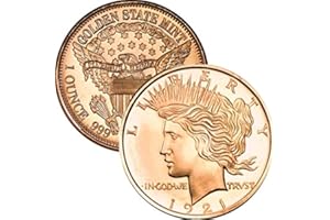 JIG PRO SHOP 1 oz .999 Pure Copper Round/Challenge Coin (Peace Dollar)