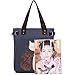 Kaukko Women's Handbags Purses Canvas Shoulder Bags with Cute Kitty Cats Design for Girls