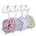 JMJ Bathing Series Loofah Bath Sponge Mesh Shower Wash Ball Lufa Bath Soap Pouf Bathroom Accessories Body Sponges for Shower Pack of 4 (60g/pcs) …