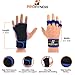 Padded weight lifting gloves guantes para gym hombre fingerless gloves for women exercise workout gear men men gym gloves gloves workout men gloves gym women womens workout (Royal Blue, Large)