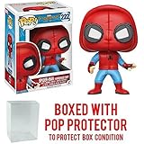 Funko Pop! Marvel Spider-Man Homecoming Spider-Man Homemade Suit Vinyl Figure (Bundled with Pop BOX PROTECTOR CASE)