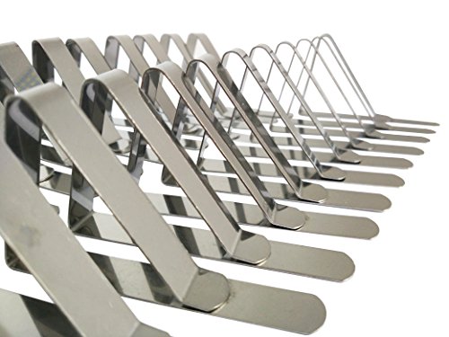 levylisa Pack of 24 Stainless Steel Tablecloth Clips for 1.7 inch Thick Tables Outdoor Picnic Metal Tablecloth Clamps,Drawing Board Clips