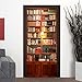 Fymural 3D Bookcase Door Wall Mural Wallpaper Stickers Vinyl Removable Decals for Home Decoration 30.3x78.7