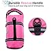 Vivaglory Ripstop Dog Life Jacket, Reflective & Adjustable Preserver Vest with Enhanced Buoyancy & Rescue Handle, Pink, Large