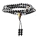 TamLyn Concepts Prayer Beads with Black Onyx and Lava Rock for Aromatherapy - Japa Mala Beads Necklace for Grounding - Beaded Bracelet - Includes Bonus Remote Reiki Session