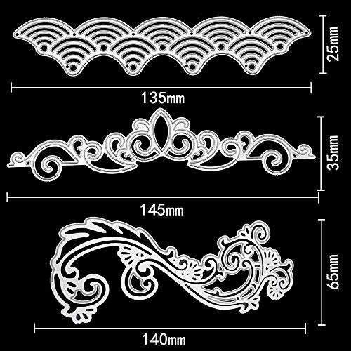 Benbo Cutting Dies, Flower Lace Embossing Stencil Dies Cut, Metal Mould Template Cutting Dies Stencil for DIY Scrapbooking Embossing Album Paper Card Decor Craft (Lace Embossing Serial)
