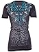 Rebel Saints AFFLICTION Women T-Shirt WILD FAITH Cross Biker UFC Sinful