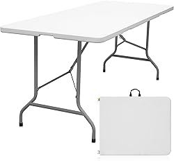 Byliable Folding Table 6ft Portable Heavy Duty