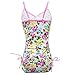 qyqkfly Little/Big Girls One Piece Adjustable Bathing Suit Modest Ruffle Swimwear 2Y-14Y Swimsuit (FBA)