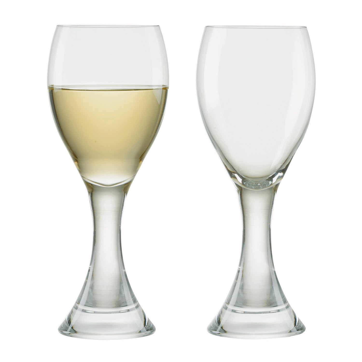 Anton Studio Designs Manhattan Handmade Wine Glasses Perfect for Red Wine, White Wine, Water, or Beverages - 300 ml - Clear - Set of 2 Elegant Wine Glasses