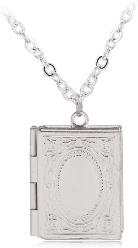 Lamdoo Islam Locket DIY Photo Box Necklace Quran Book Shape Pendant Muslim Jewelry Gift