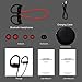 [DESIGNED FOR SPORT] MRS LONG Bluetooth Wireless Headphones w/Mic, HD Stereo/IPX7 Waterproof/Secure Fit In-Ear Wireless Bluetooth Earbuds for Men Women(Red)