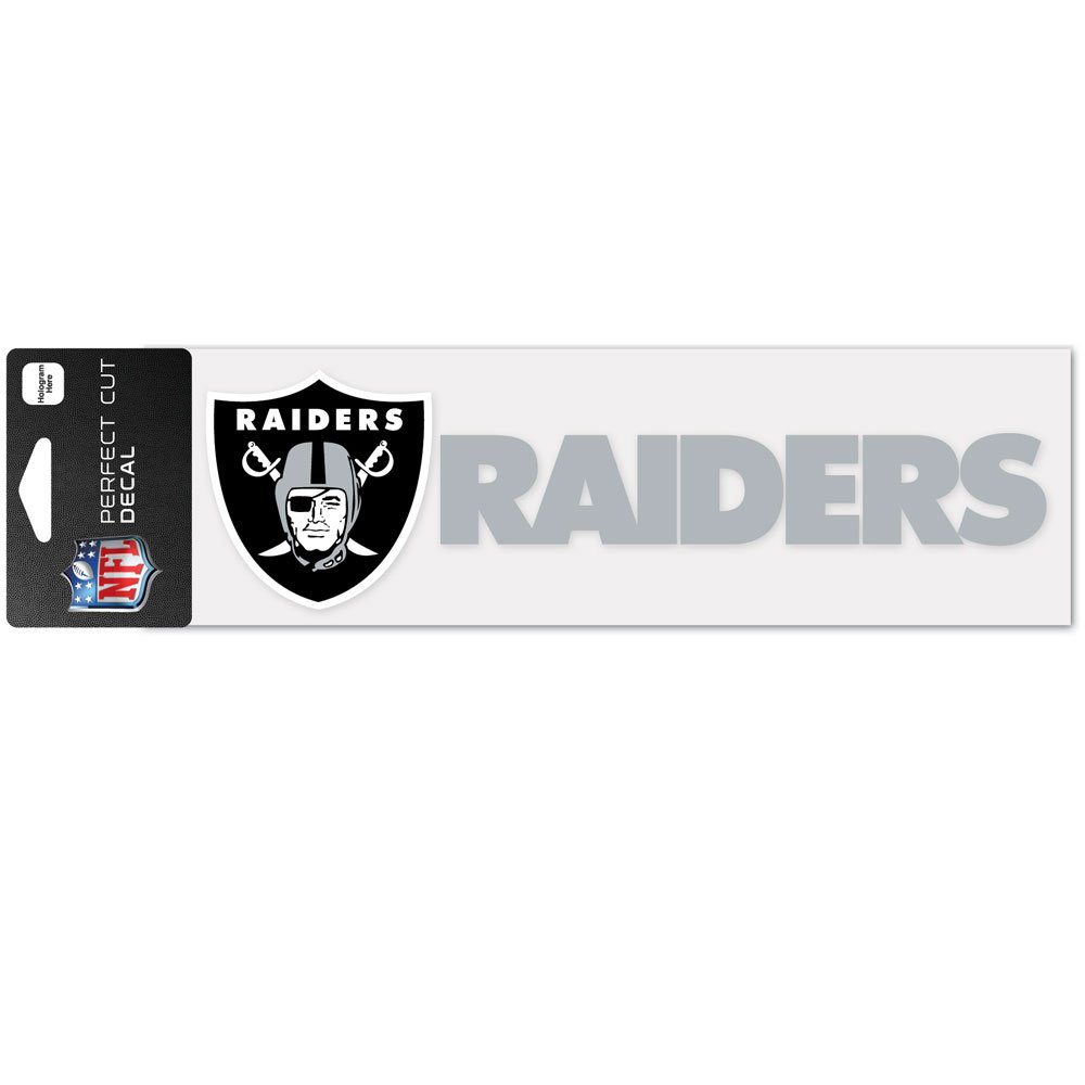 NFL Oakland Raiders WCR49137014 Perfect Cut Decals, 3" x 10"