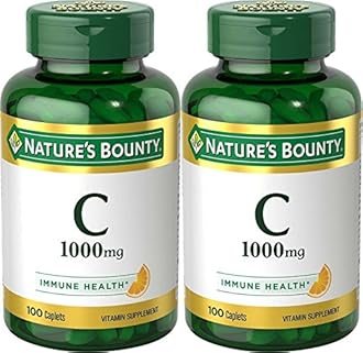 Nature's Bounty Vitamin C, 1000mg, 100 Caplets (Pack of 2)