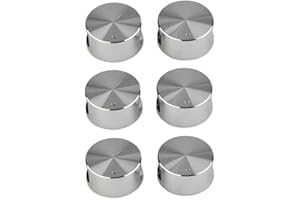 Ljxyloog 6Pcs Metal Gas Stove Knobs, 6mm Cooker Control Switch Knobs, Gas Knobs Control Locks Kitchen Accessories