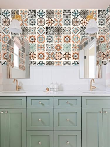 Peel and Stick Tiles Paper, 300 x 60 cm Self-Adhesive Waterproof Backsplash Wallpaper for Kitchen Countertop, Cabinets, Bathroom, Shelf & Drawers, 16 x 118in Removable Tile Stickers