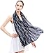 Lina & Lily Musical Note Print Women's Infinity Scarf Lightweight (Dark Gray)