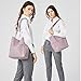BOSTANTEN Women's Leather Designer Handbags Tote Purses Shoulder Bucket Bags Taro Pink