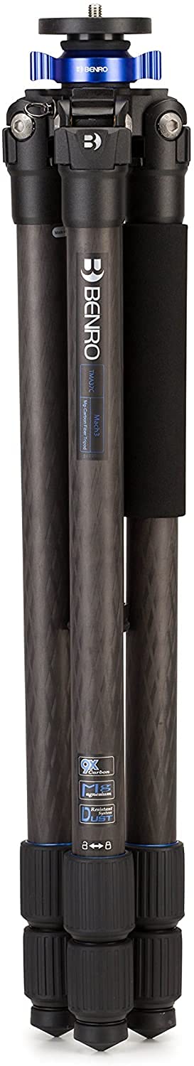 Benro Mach3 Carbon Fiber Tripod – Professional 3-Section Carbon Fiber Tripod with Twist Locks, Magnesium Castings, Interchangeable Feet & Carry Case for DSLR, Mirrorless & Video Cameras (TMA37C)