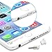 PortPlugs Dust Plugs (5 Pairs) - Compatible iPhone 5, SE, 6, 6s, 6s, 6 Plus - Headphone Jack Plugs with Sim Tool – includes Cleaning Brush (Clear)