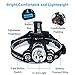 Led Headlamp, Binwo 6000 Lumen Work Headlight, 18650 USB Charge & Wall Charger Rechargeable, 4 Modes Waterproof Head Lamp Best Head Lights for Camping, Hunting, Hiking, Outdoors