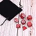 HESTYA Metal Dices Set Polyhedron Dice Compatible with Dungeons and Dragons, Role Playing Math Teaching Table Games Solid Zinc Alloy with Enamel Dice with Storage Bag