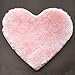 F-F Princess Dream Round Shaggy Area Rugs and Carpet Super Soft Bedroom Carpet with a Heart Rug,for Kids Play,Round 47.2