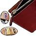 Noedy Womens Thin Multi Card Case Organizer Wallet with Zipper Pocket Rose Red
