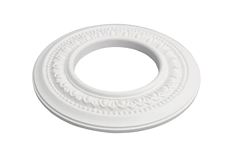 White Ceiling Medallion Urethane Recessed Trim Rosette 6 Inner