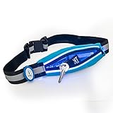 Light-Up Running Belt With Reflective Strip Holds Keys, Phone and Valuables While Keeping You Visible & Safe