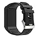 XIHAMA Replacement Band for Garmin Vivoactive HR, Silicone Replacement Fitness Bands Wristbands with Metal Clasps for Garmin Vivoactive HR GPS Smart Watch Strap (Black)