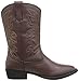 Deer Stags Girls Ranch Western Boot, Dark Brown, 2 Little Kid