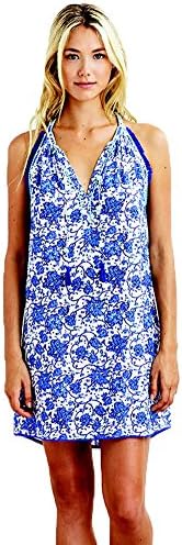 Poupette St Barth Lola Mini Dress in Blue Poppy, s